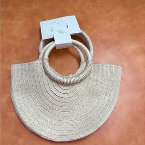 Max Studio Kids Beige Woven Tote Bag & Matching Head Band